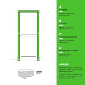 Guarnições Autocolantes para Porta e Janela EVA