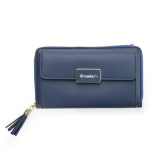 Carteira Feminina Zíper Personalizada Azul