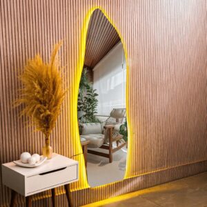 Espelho LED 150x40cm Moderno Lapidado