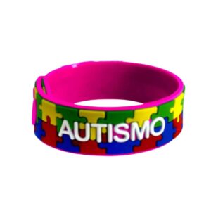 Pulseira Identificação Autismo Infantil Rosa