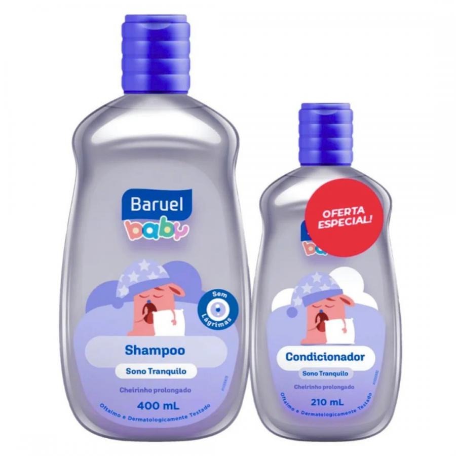 Kit Shampoo e Condicionador Baruel Baby Sono Tranquilo 1 Kit Baruel Baby Sono Tranquilo Shampoo 400ml + Condicionador 210ml