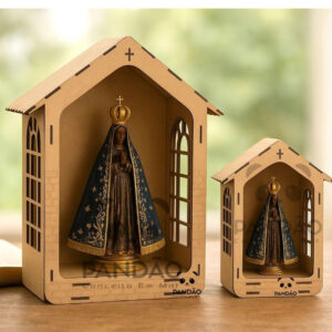 Oratório Capela MDF Montado - Decoração Religiosa