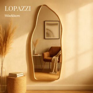 Espelho Orgânico 110x50cm Alumínio Decoração Quarto