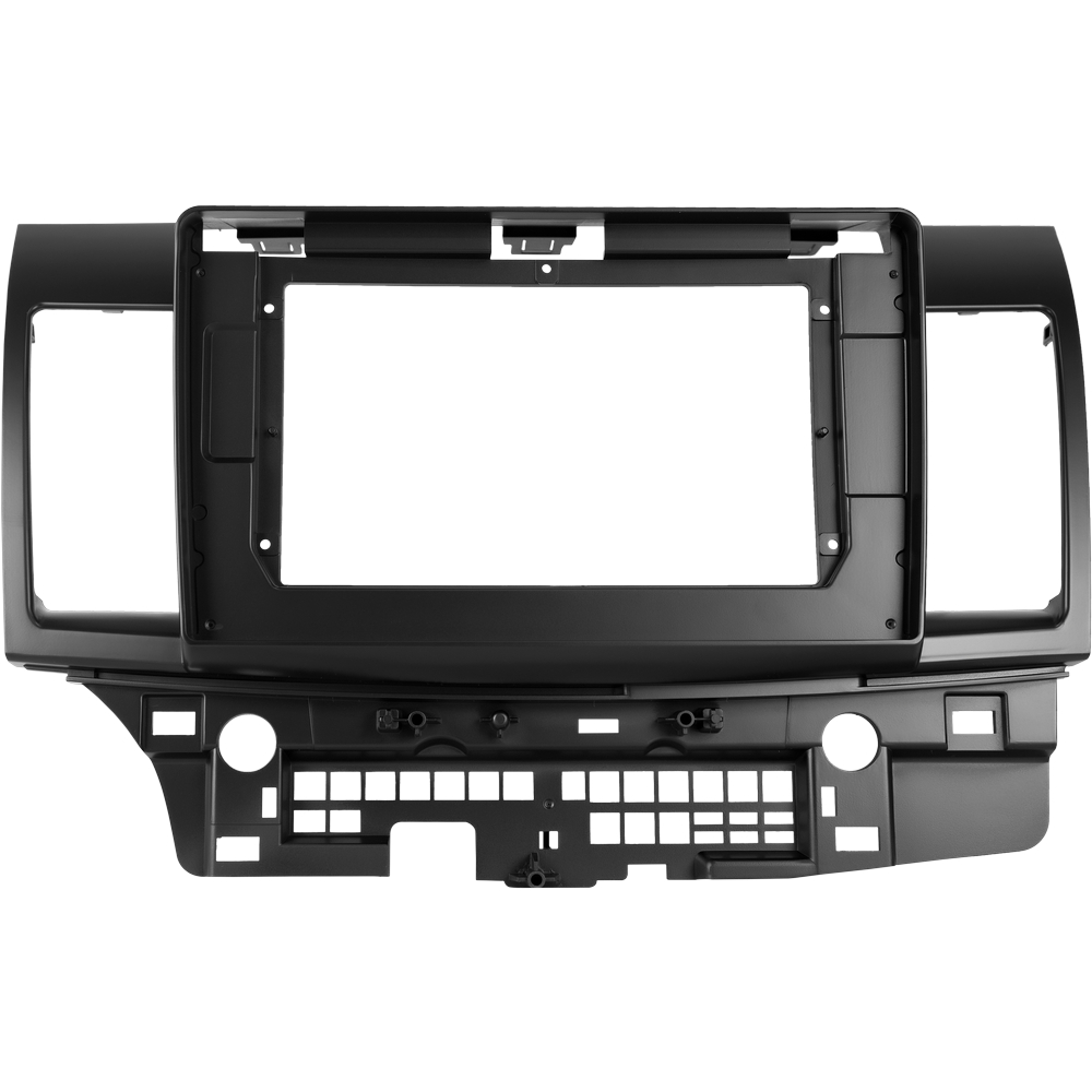 Moldura Multim?dia 10" Lancer 2009-2022 1 Moldura 10 Polegadas Mitsubishi Lancer 2009 A 2022 Painel Multimídia 2din Preto Alto Acabamento