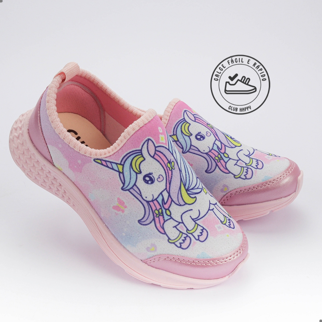 Tenis Infantil Unicornio - Crian?a - Estilo e Conforto 1 Tenis Infantil Menina Unicornio Tenis Infantil Feminino Criança