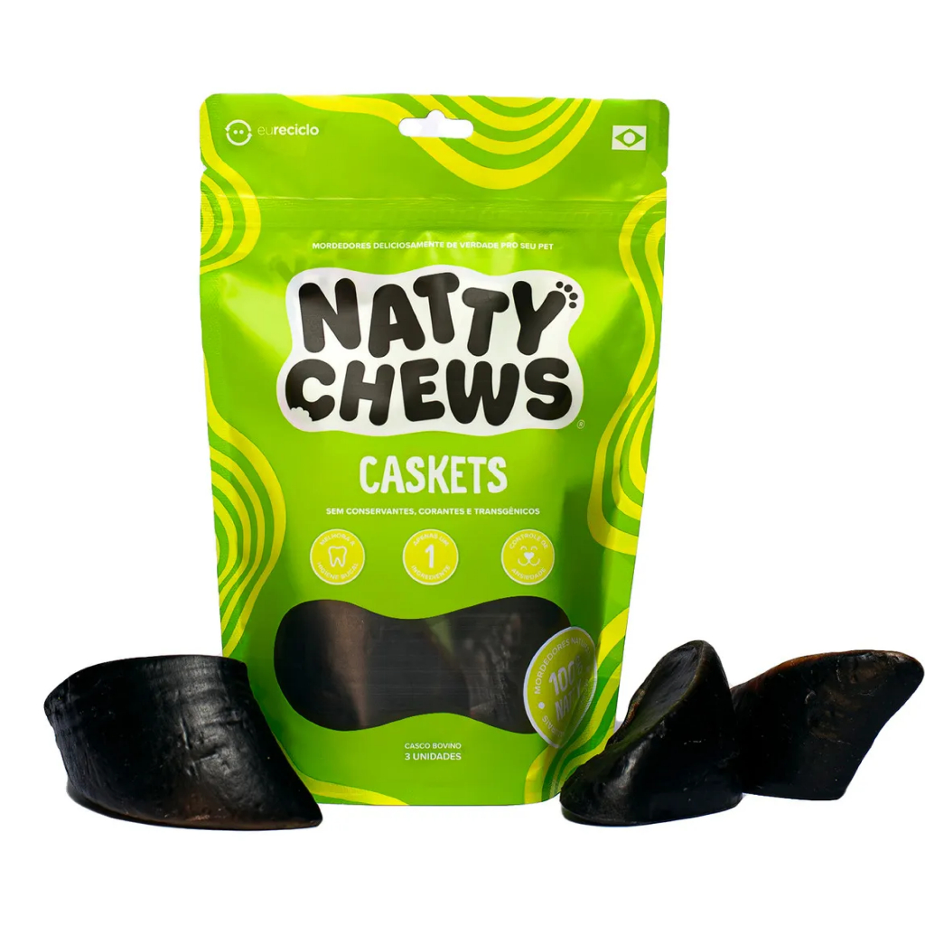 Petisco Caskets Natty Chews Casco Bovino 1 Petisco Caskets Natty Chews Casco Bovino 3 Unidades
