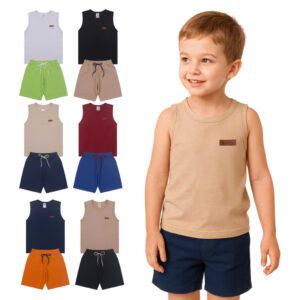 Conjuntos Verão Infantil Algodão 4/6 Peças
