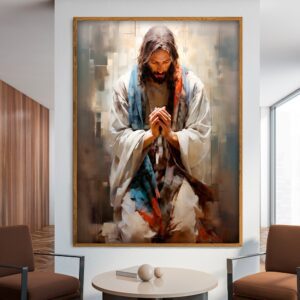 Quadro Decorativo Jesus Orando 50x75cm