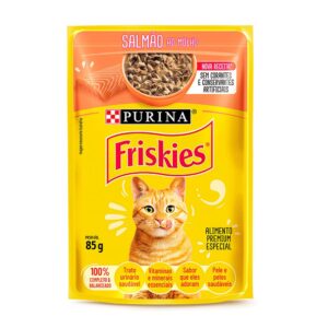 Ração Úmida Sachê Friskies Gatos Adultos Salmão ao Molho 85g