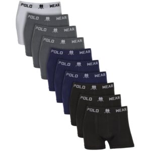 Kit 10 Cuecas Boxer Masculina Polo Wear Original Microfibra Sem Costura Confortável