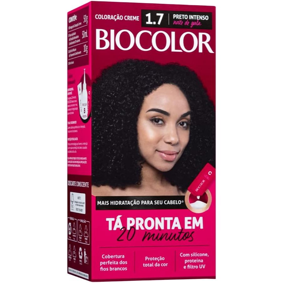 Tinta Cabelo Preto Intenso Biocolor 1.7 Mini 1 Tinta Cabelo Preto Intenso Biocolor 1.7 Mini