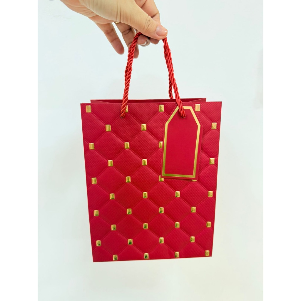 Sacola Presente Luxo Decorada 18x10x23cm 1 Sacola Presente Luxo Decorada 18x10x23cm