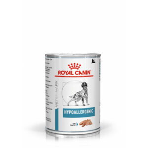 Kit 5 Ração Úmida Royal Canin Lata Veterinary Diet Hypoallergenic para Cães Adultos com Alergias - 400 g