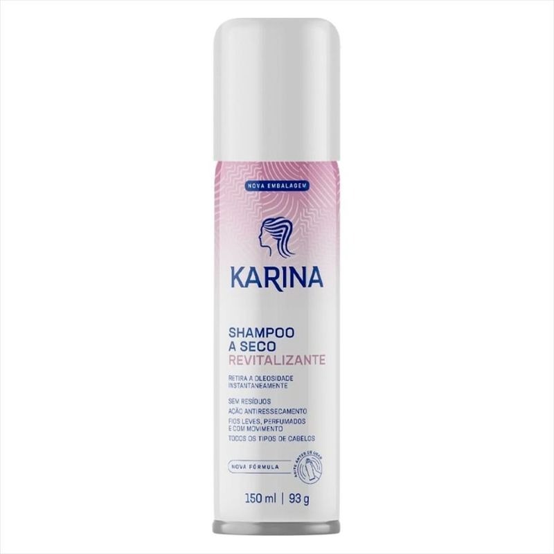 Shampoo A Seco Karina Revitalizante 150ml 1 Shampoo A Seco Karina Revitalizante Com 150ml