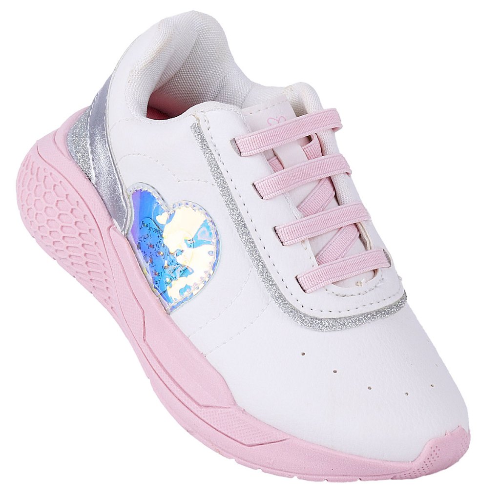 T?nis Infantil Worldcolors Branco - Conforto e Estilo Escolar 1 Tênis Infantil Casual Feminino Worldcolors Escolar Confortável - Branco