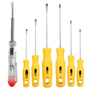 Jogo De Chave Fenda E Philips 6 Peças + Chave Teste De Voltagem Elétrico Oz