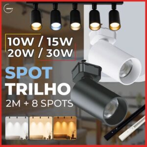Kit Trilho Spot LED Bivolt 1m - 10W a 30W