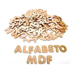 Kit Alfabeto Educativo MDF A a Z - 104 Letras