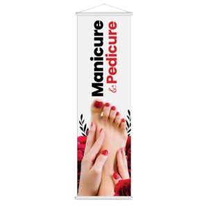 Banner Lona Manicure e Pedicure 100x30cm