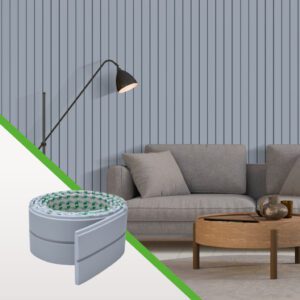 Painel Ripado Laminado EVA Azul – Autoadesivo