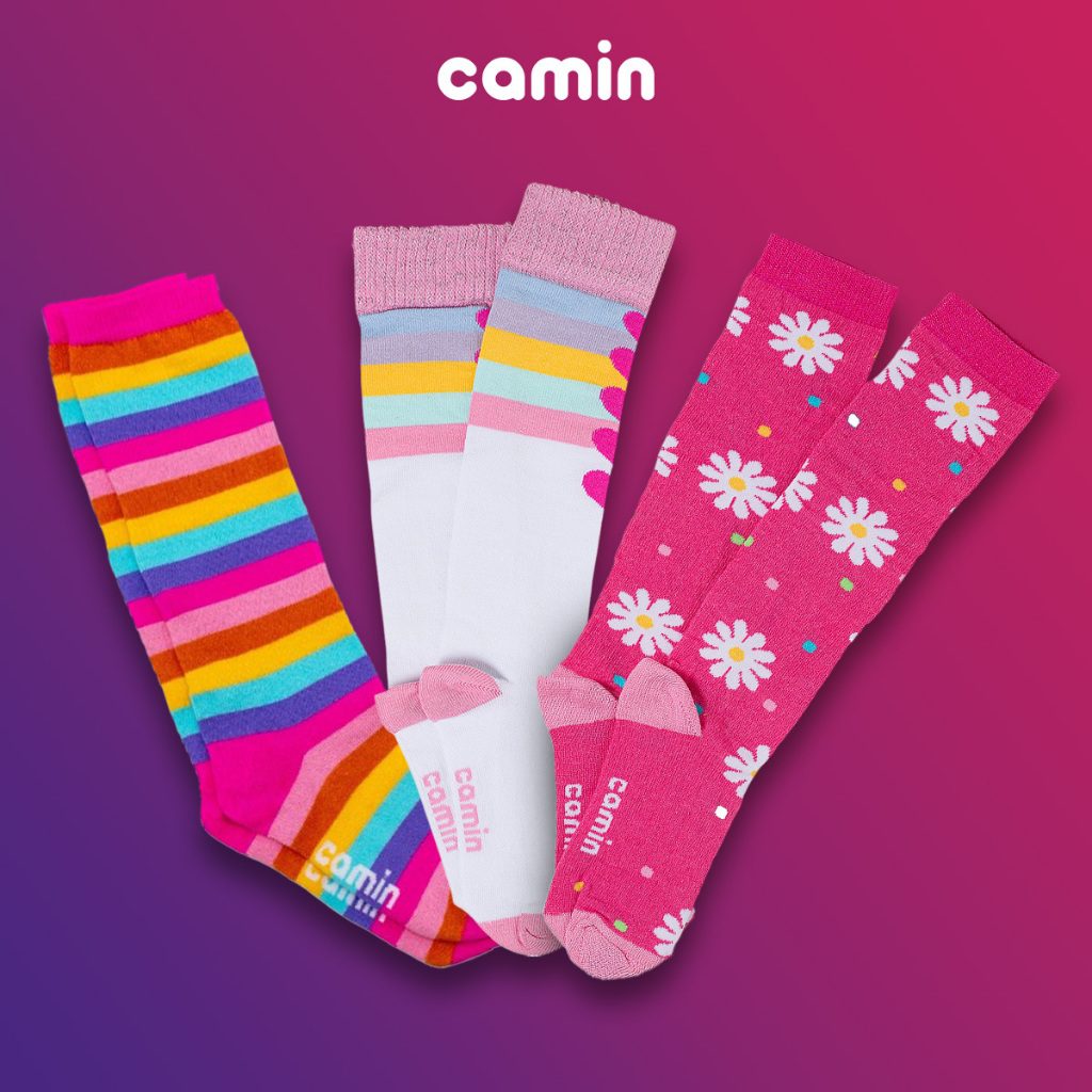 Meias 3/4 Infantil Estampadas Cano Alto 1 Meias 3/4 Infantil Estampadas Cano Alto