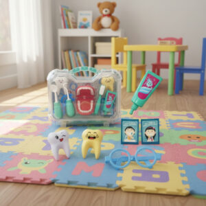 Brinquedo Infantil Maleta Kit Dentista Grande Verde Menino