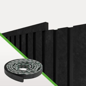 Perfil Ripado Laminado EVA Black - 2,5m