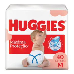Fralda Huggies M Máxima Proteção 40 Unidades
