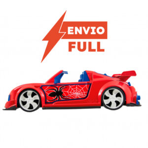 Carro Brinquedo Porsche Vermelho Conversível Herói Aranha Grande e Cheio de Detalhes - QUEEN SHOP