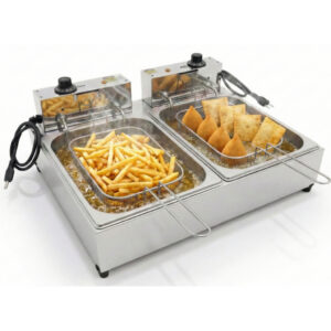 Fritadeira Industrial 10L Dupla Inox