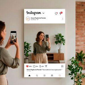 Espelho Personalizado para Instagram 80x50cm
