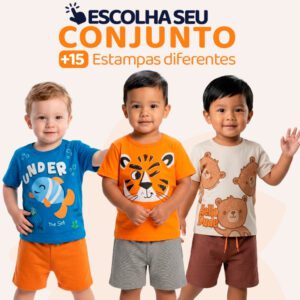 Conjunto Bebê Menino Verão Manga Curta 1-8