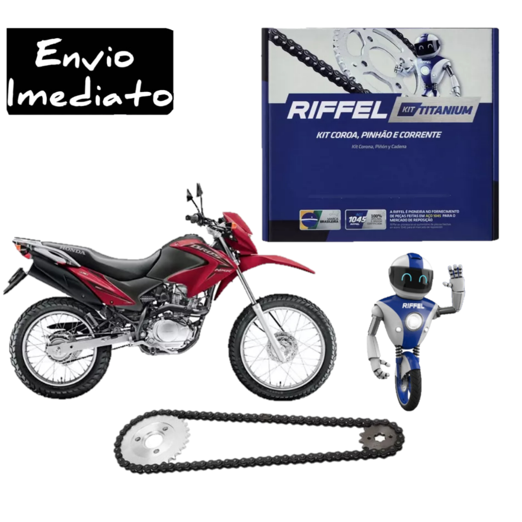 Kit Relação NXR Bros 150 Riffel Original 1 Kit Relação NXR Bros 150 Riffel Original