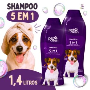 Shampoo 5 em 1 Pet Clean Cães e Gatos 700ml