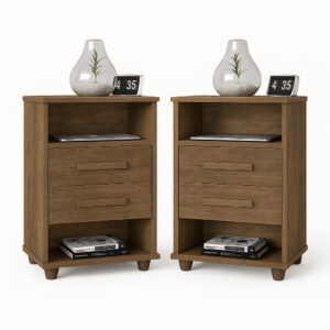 Mesa Cabeceira Kit 2 MDP Moderno Quarto