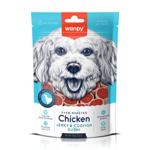 Truly Wanpy Petisco Delight para Cães Suchi de Salmão, Atum e Camarão 90g