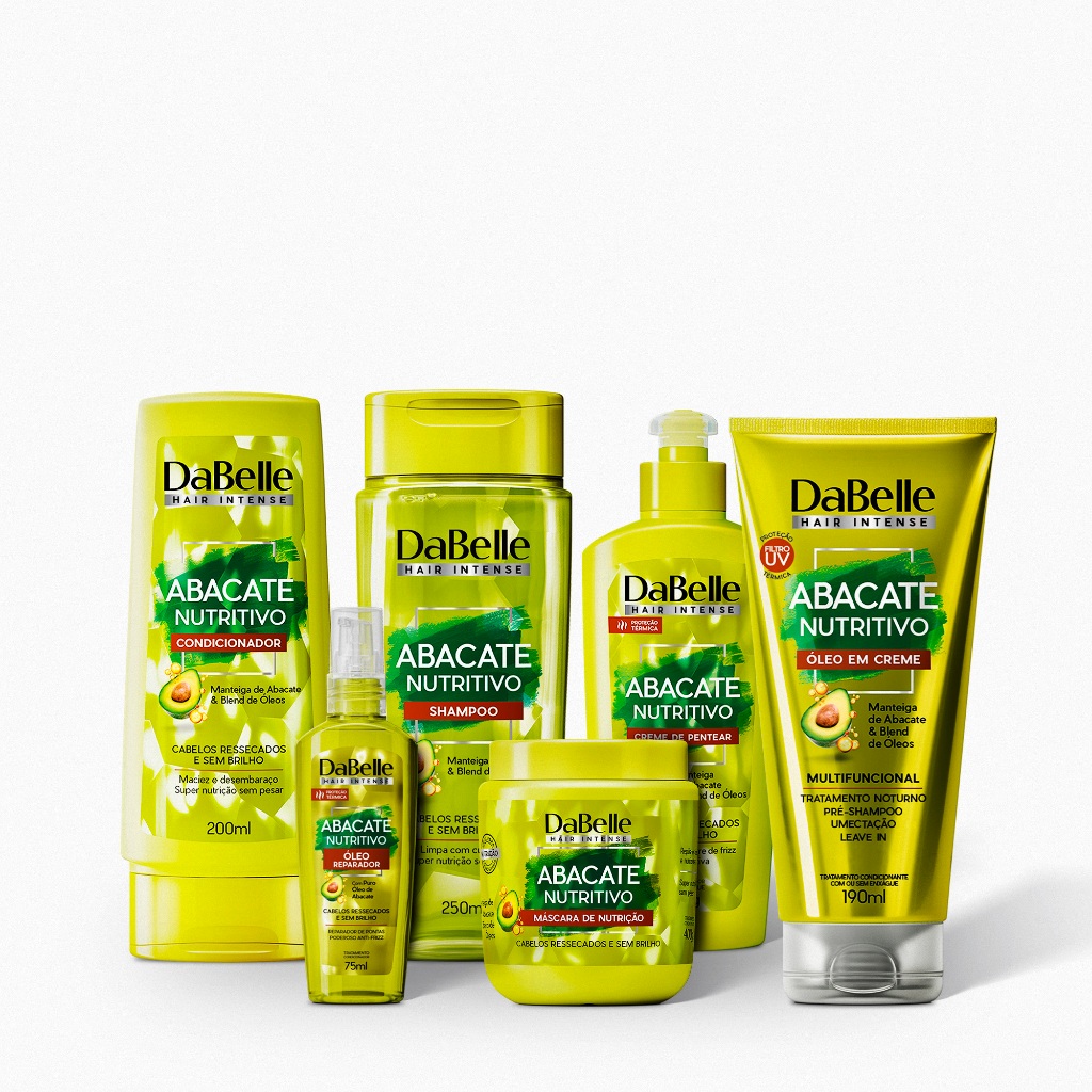 Kit Abacate Nutritivo DaBelle Hair - Cabelos Saud?veis 1 Kit Abacate Nutritivo DaBelle Hair - 6 Produtos