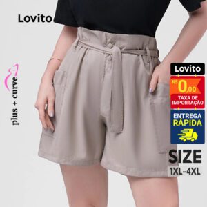 Shorts Clochard Plus Size com Cinto - Lovito