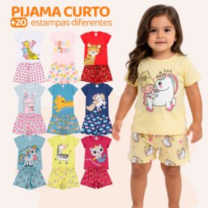Pijamas Infantis 4/8 Peças – Conforto e Estilo