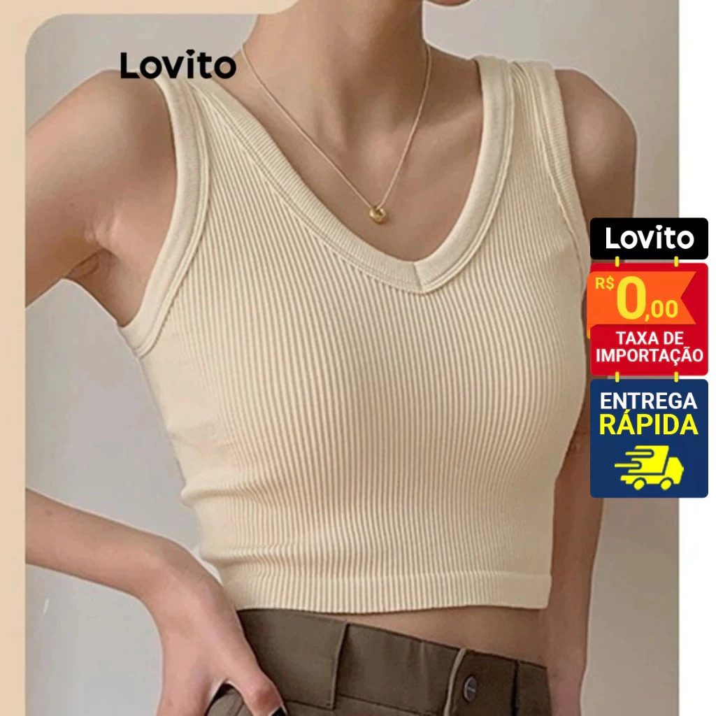 Regata Feminina Canelada Cropped Malha Poli?ster 1 Regata Feminina Canelada Cropped Malha Poliéster