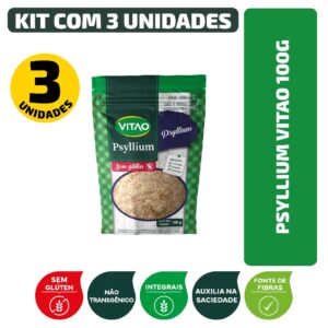 Kit Psyllium Vitao 100G - 3 Unidades