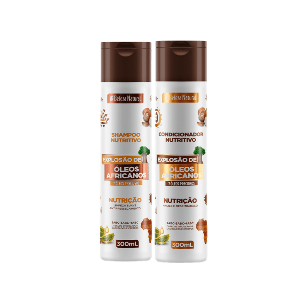 Kit Shampoo + Condicionador Explos?o de ?leos Africanos 1 Kit Shampoo + Condicionador Explosão de Óleos Africanos