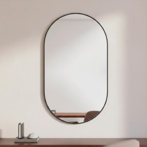 Espelho Orgânico 44x64cm - Moldura Couro Ecológico