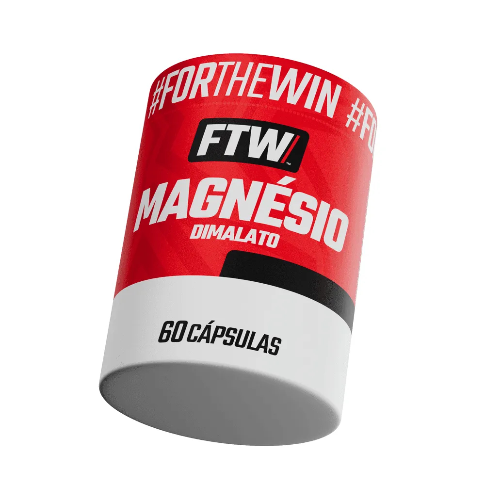 Magn?sio Dimalato FTW - Energia e Musculatura 1 FTW Magnésio Dimalato 60 Caps Metabolismo Energético e Função Muscular