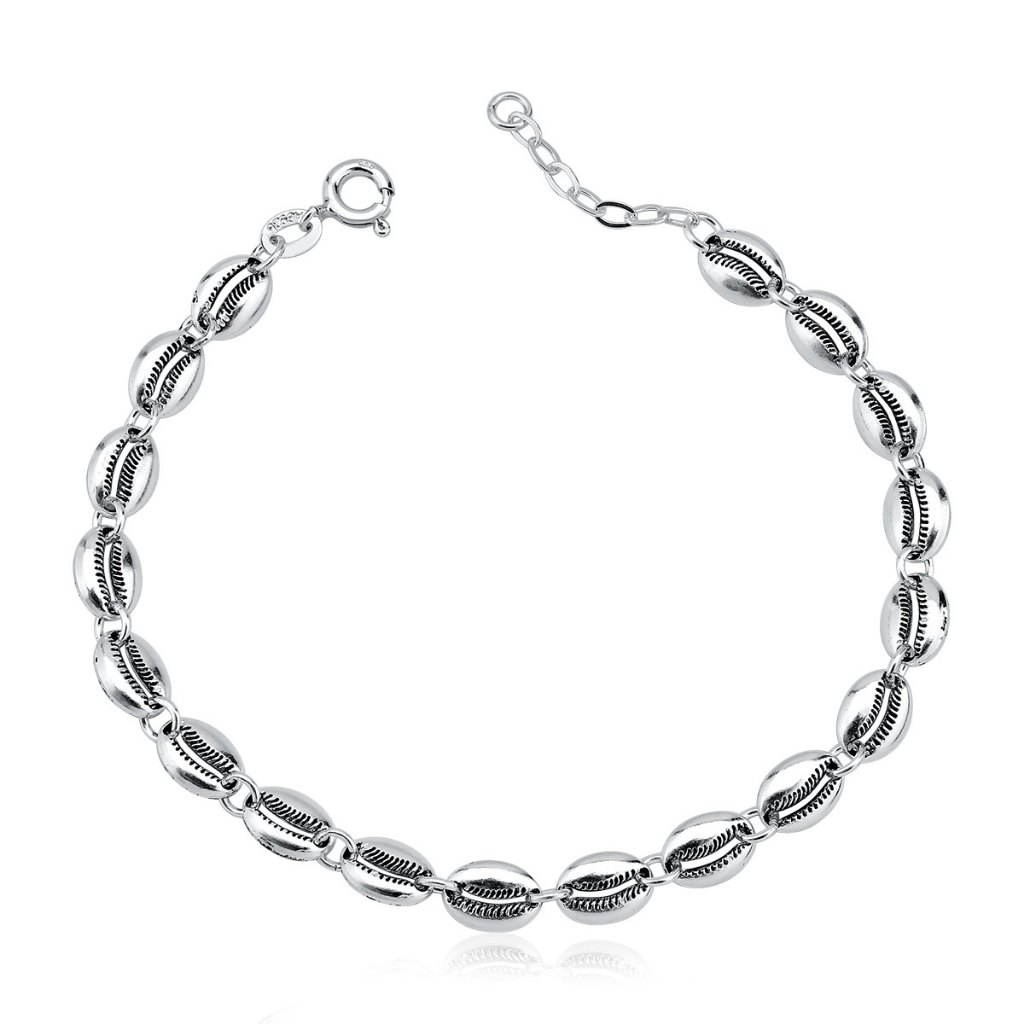 Pulseira Bali Prata 925 Buzios 19cm 1 Pulseira Bali Prata 925 Buzios 19cm
