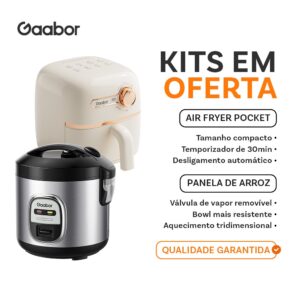 Air Fryer 1,4L + Panela Elétrica de Arroz