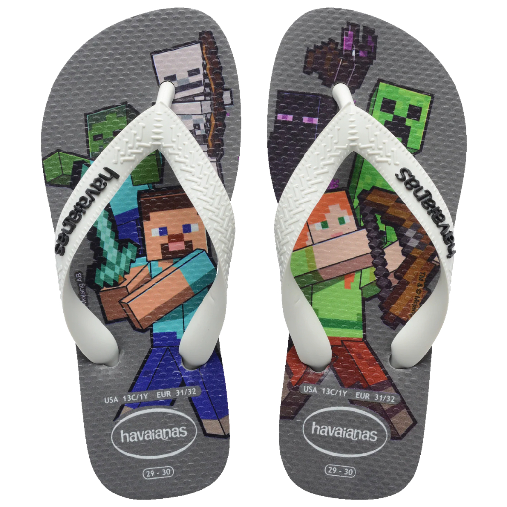 Chinelo Havaianas Minecraft Infantil Menino 1 Chinelo Havaianas Minecraft Infantil Menino