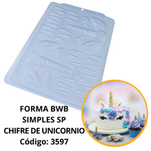 1~5 FORMA BWB SIMPLES SP, ALTO RENDIMENTO DOCES FINOS CHOCOLATE CÓD.:3597 - SP 9660 CHIFRE DE UNICÓRNIO OFF///