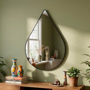 Espelho Decorativo Couro Orgânico 44x64cm