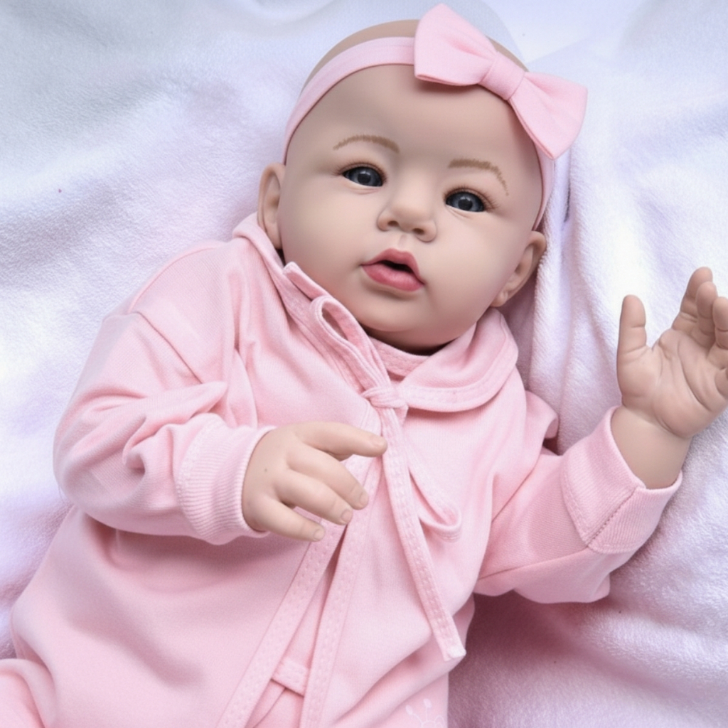 Boneca Bebê Reborn Abigail 48cm - Silicone 1 Boneca Bebê Reborn Abigail 48cm